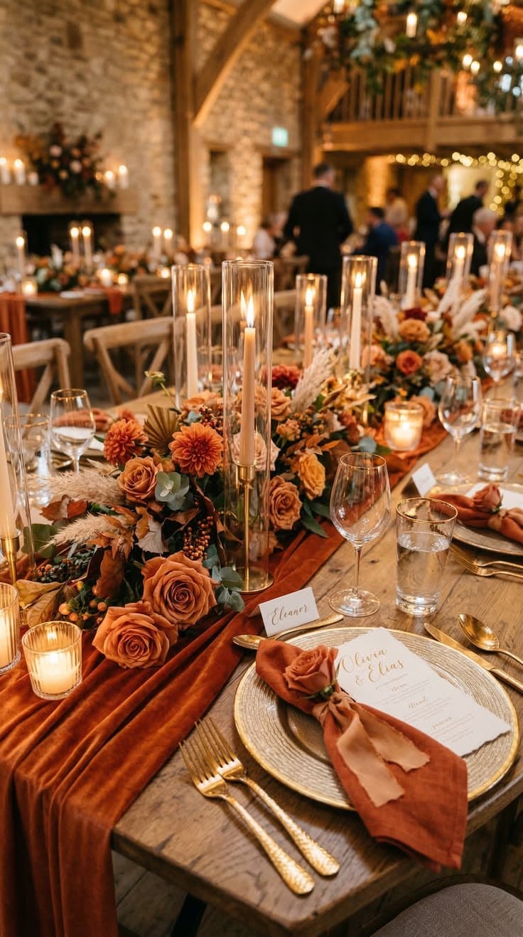 Paletas de color para bodas de otoño